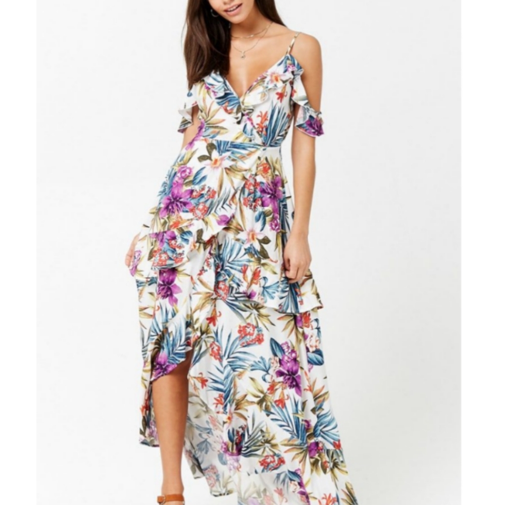 Floral High-Low Dress